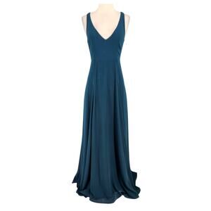Show Me Your Mumu Jenn Dress Deep V Back Formal Maxi Dress Green Size Small
